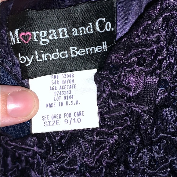 Size 9/10 MORGAN & CO PURPLE FORMAL DRESS - Picture 4 of 4